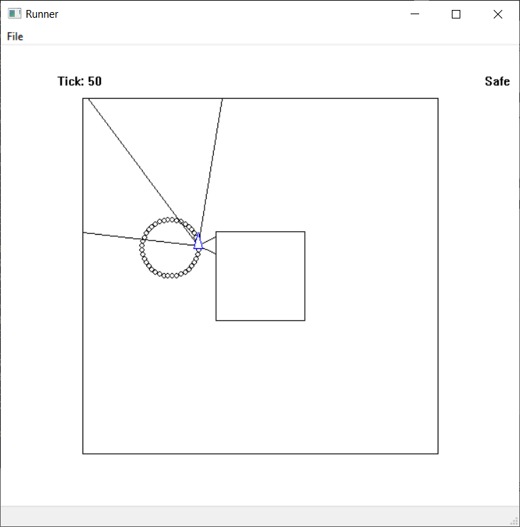 Screenshot of a runner going in a circle