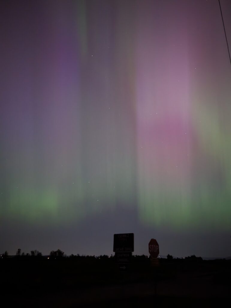 Curtains of the northern lights